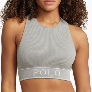 Polo by Ralph Lauren Women's Gray Ribbed Crop Top